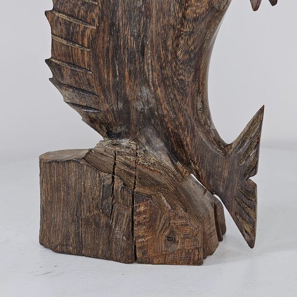 Hand-Carved Ironwood Swordfish Marlin Sculpture Figurine - Picture 7 of 8